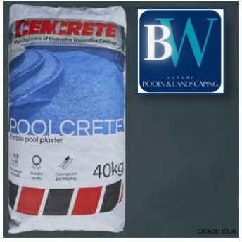 Cemcrete Pool Plaster - OCEAN BLUE 40KG 